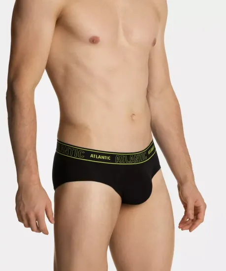 Мужские трусы слипы спорт Magic Pocket Atlantic MP-1569, черные