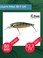 Воблер для рыбалки Usami Ribai 80 F-DR, 12.7 гр., цвет #470, (плавающий)