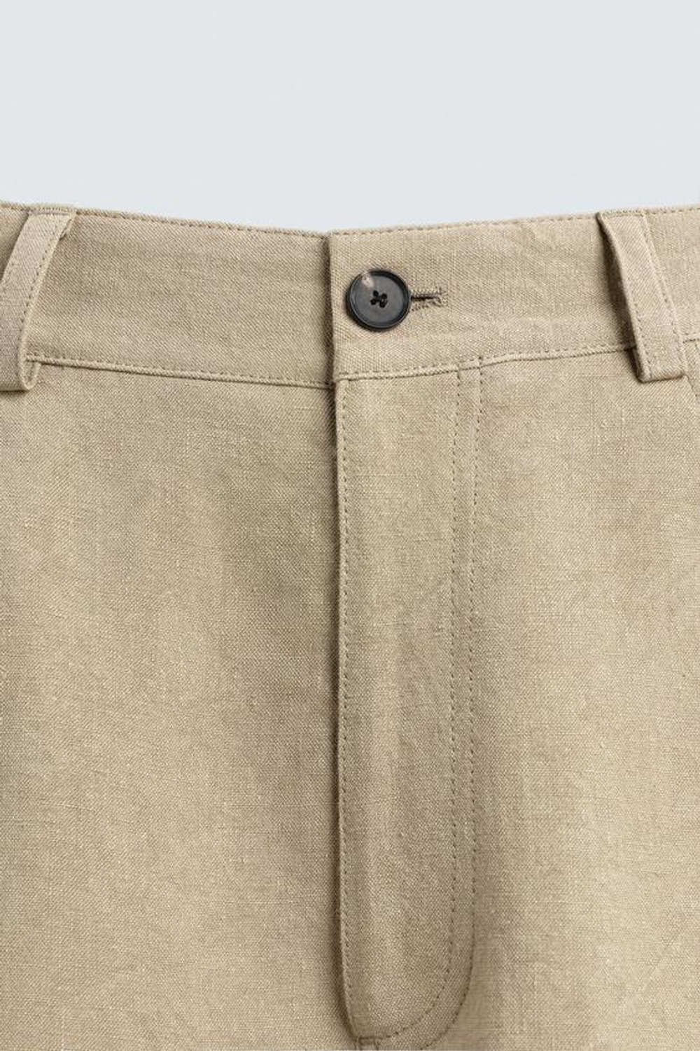 ZARA БРЮКИ BALLOON FIT ИЗ 100% ЛЬНА - LIMITED EDITION, РЫЖЕВАТО-КОРИЧНЕВЫЙ