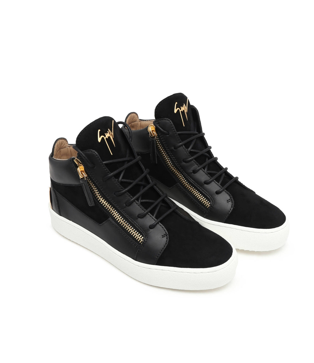 Кожаные кроссовки Giuseppe Zanotti - черный(RM30056)