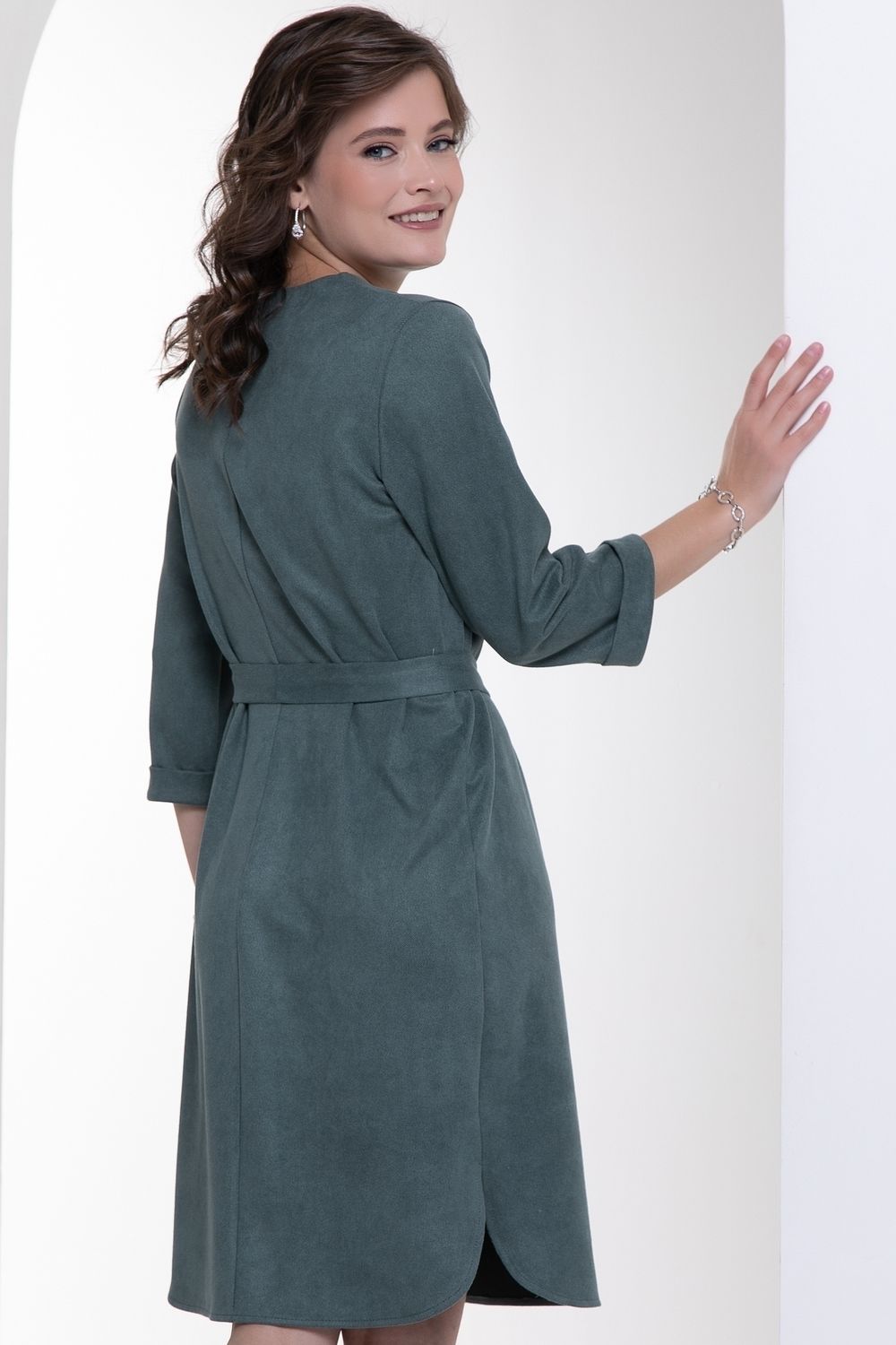 Платье Натали (вельвет, мята) Diolche (Акция)