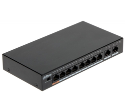 DAHUA DH-PFS3010-8GT-96 8-портовый неуправляемый коммутатор с РоЕ, 8xRJ45 1Gb, 2xRJ45 1Gb