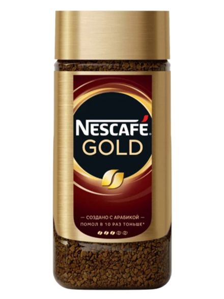 Кофе растворимый Nescafe Gold, стеклянная банка 190 г