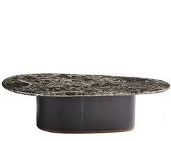 Журнальный столик JK, 120х80х32 см, черный мрамор