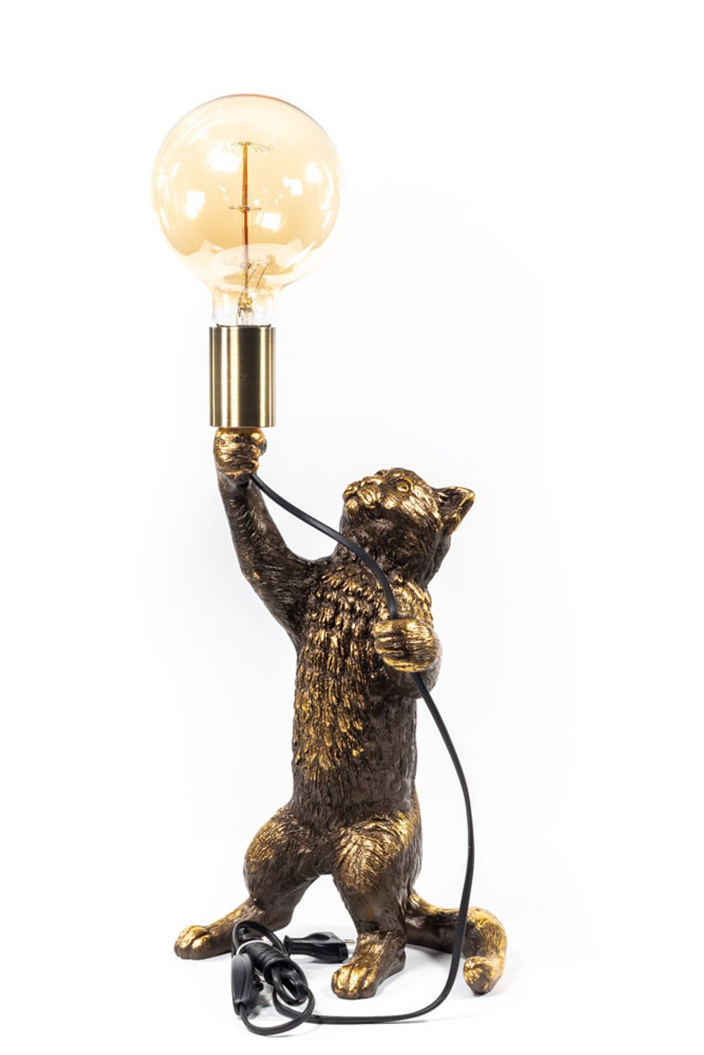 Настольная лампа Кот Эдисон Бронза