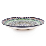 Ляган Риштанская Керамика 42 см. плоский, цвет синий