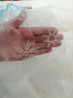 Сетка (узор). Белая, крупные снежинки