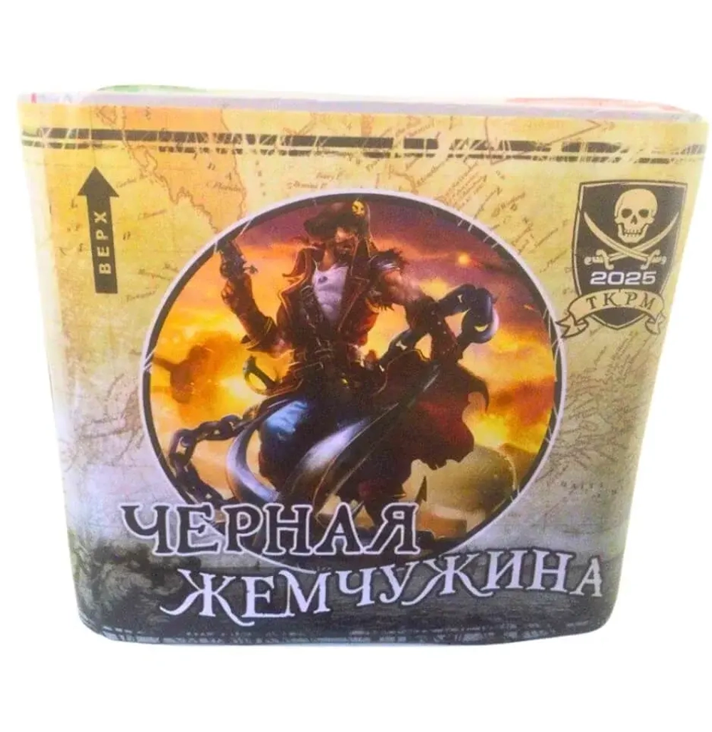 Батарея салютов Черная Жемчужина (TKPM2025) от Тк Сервис, 25 выстрелов, 20 мм