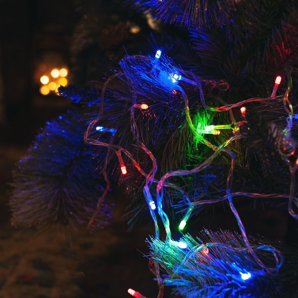 ULD-S0280-020-DTA MULTI IP20 Гирлянда светодиодная с контроллером. 20 светодиодов. 2.8 м. разноцветная. IP20. провод прозрачный.