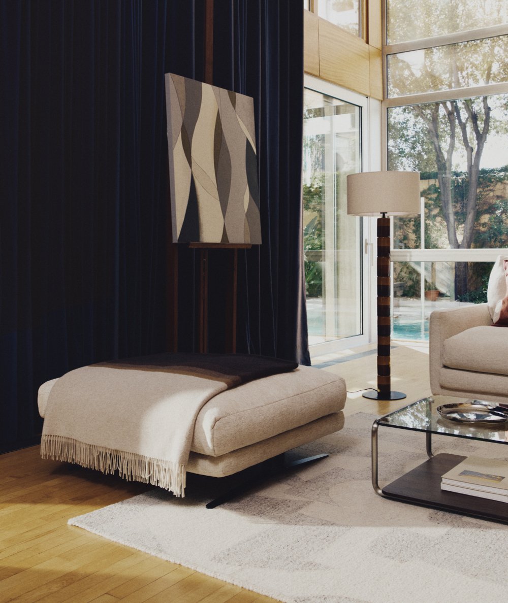 Абстрактный холст Marvilo серо-горчичного цвета 80 x 100 см