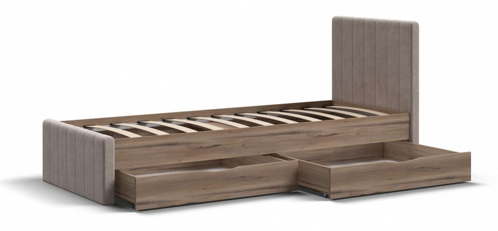 Кровать ЛОФТ Мини 90*200 Орех парона, MONOLIT Латте