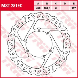 Диск тормозной TRW MST281EC