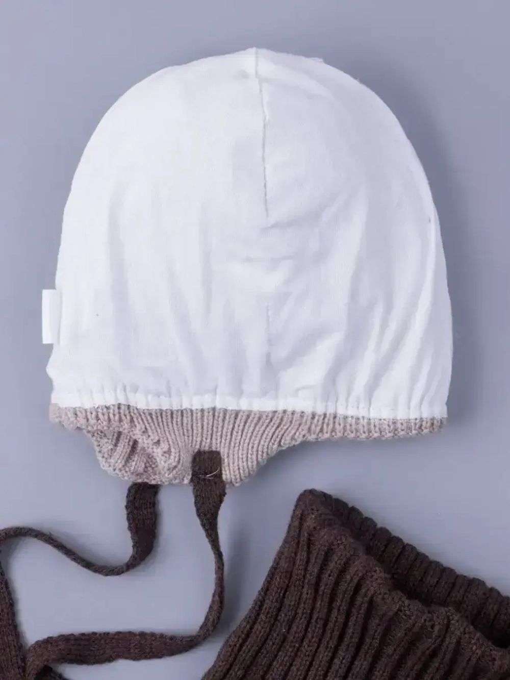 Шапка детская осенняя вязаная и снуд