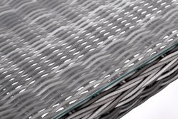 "Катания" обеденная группа плетеная на 6 персон, цвет графит