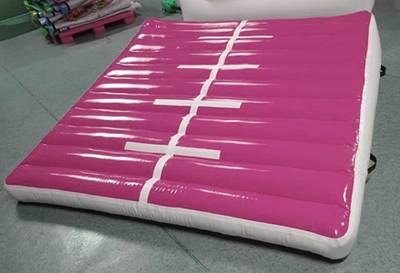 Надувной гимнастический мат-коврик «Старт» для занятий 2×2×0,4 м, розовый