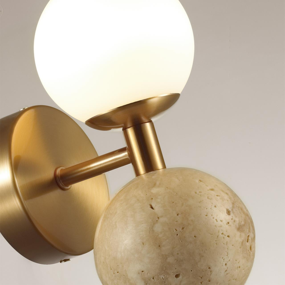 6625/6WL MIDCENT ODL25 175 Настенный светильник под латунь/металл/стекло/камень (травертин) IP20 LED 1*6W 3000K 220V LOLLA