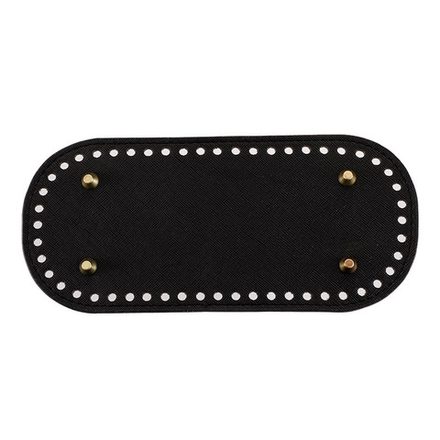 Донышко для сумки и корзинки (овал 10 *22 см, цвет черный) / основание для вязаных крючком сумок, шкатулок, корзин