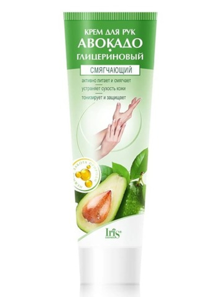 Крем для рук "Авокадо" глицериновый смягчающий 100г IRIS