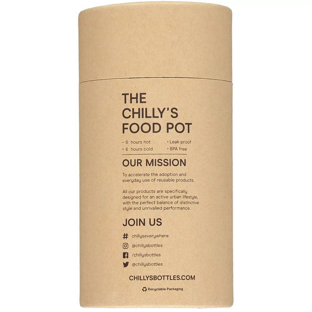 Chilly's Bottles - Матовый обеденный термос 500 мл Синий / артикул   F500MABLU  / GTIN 5056243501908