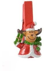 Комплект декоративных прищепок Лось 2*4,5 см, 8 шт, Kaemingk (535633/3)