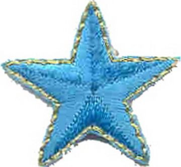 Нашивка Голубая звезда (2.3 х 2.3)