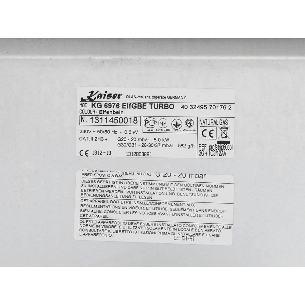 Газовая варочная поверхность Kaiser KG 6976 ElfGBE Turbo