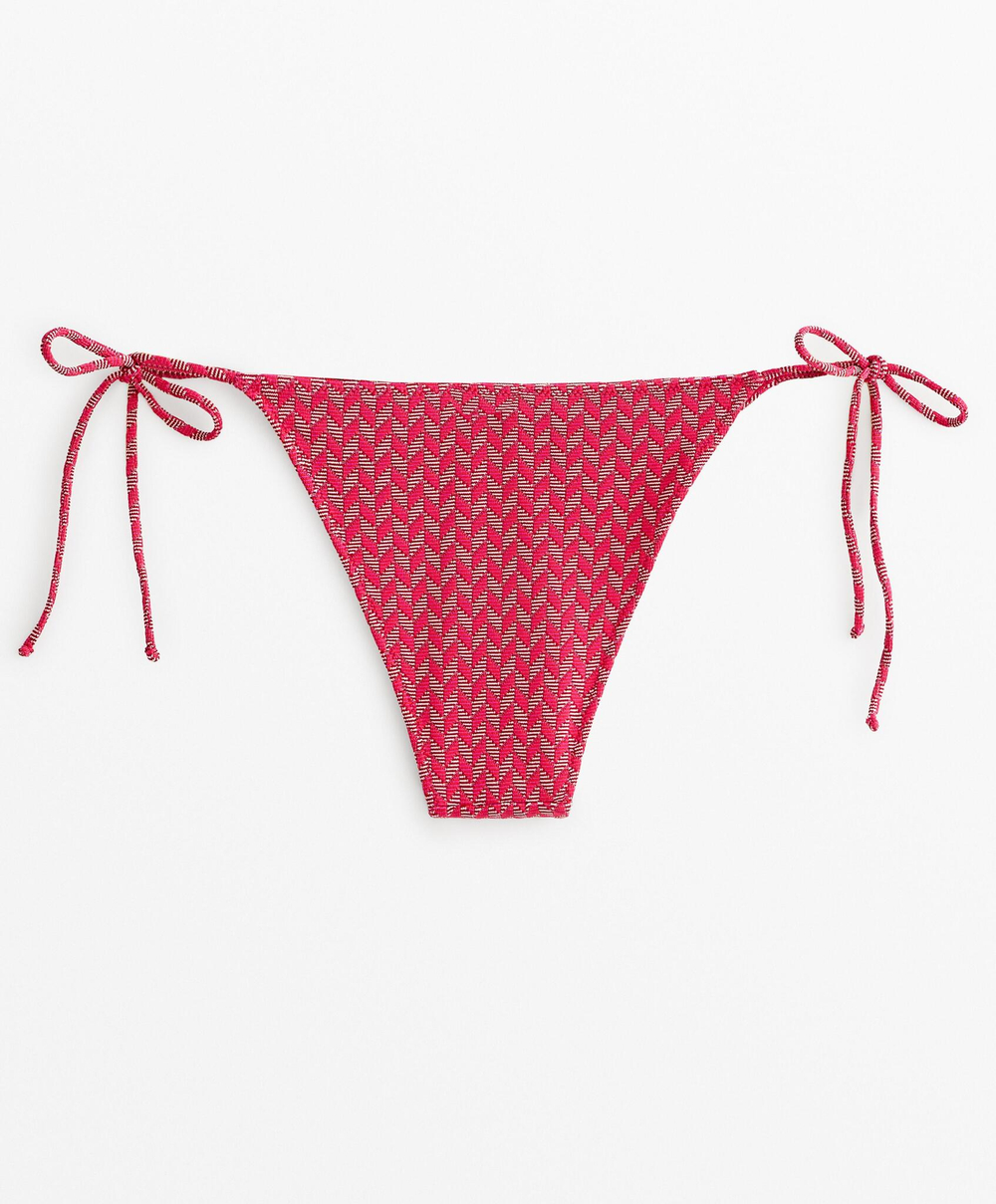 OYSHO Трусы-бикини со средней степенью закрытия из жаккарда, фуксия