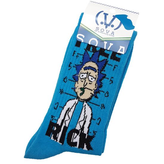 Носки "Рик и Морти" FREE RICK (лазурь) р-р 36-43