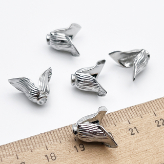 Шапочка, цвет серебро (родий), размер 13*17*8 мм, цена за 1 шт