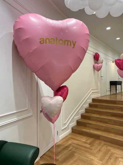 Набор шаров Гигантское розовое сердце