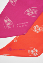 Шелковый твилли "Qarlygash&Qyzgaldaq" Red/Purple 11×137