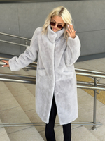 Эко - шуба норка в длине 100см воротник стойка