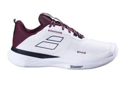 Мужские теннисные кроссовки Babolat SFX Evo Clay - white/port royale