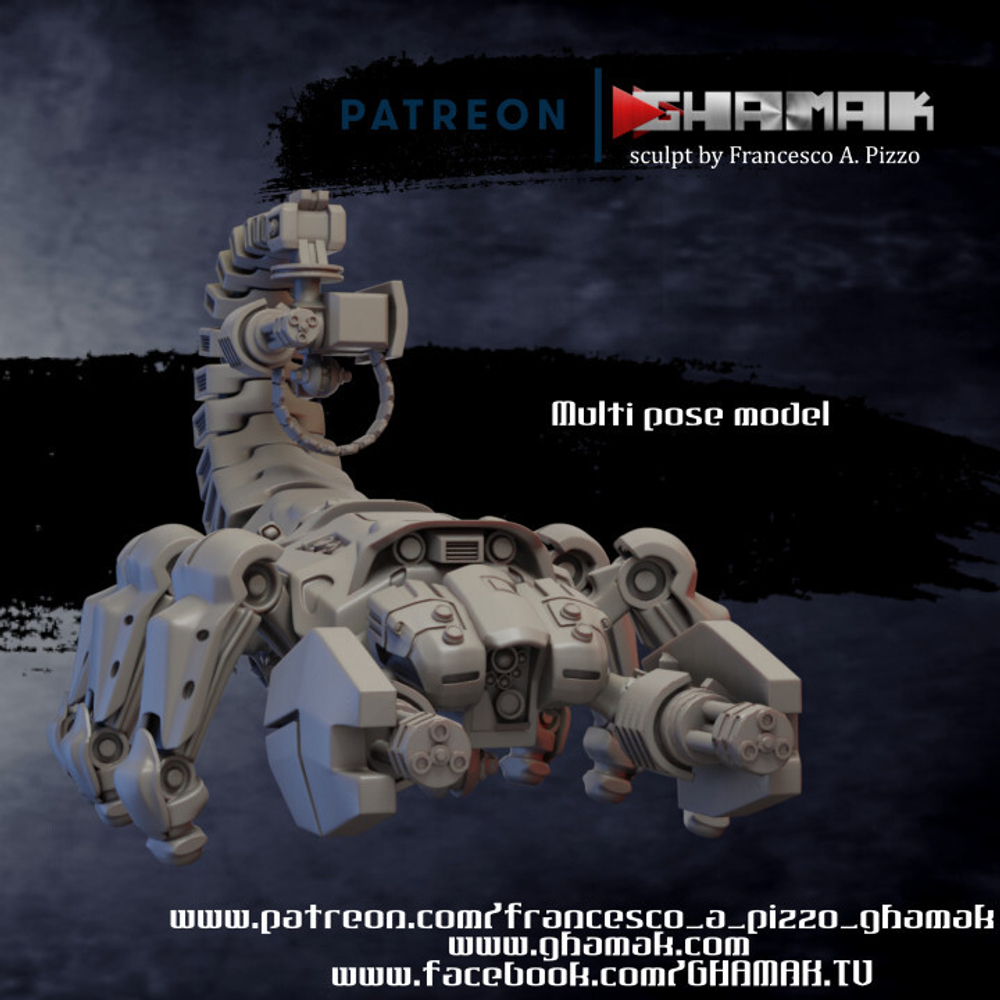 Adeptus Mechanicus Dunecrawler Робот-скорпион механикус миниатюра для dnd, днд, pathfinder, фентези, Настольная игра, НРИ, Варгейм, РПГ