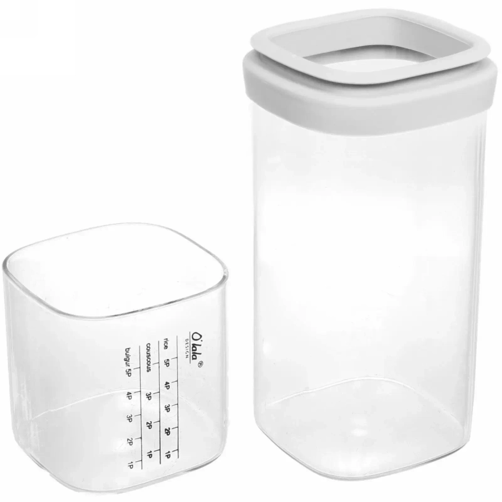 Банка для продуктов стеклянная 700мл «O'lala» с мерный стаканом