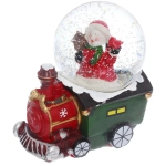 Сувенир Снежный шар «Новогодний паровоз»5.5*8*11 см (с подсветкой), микс