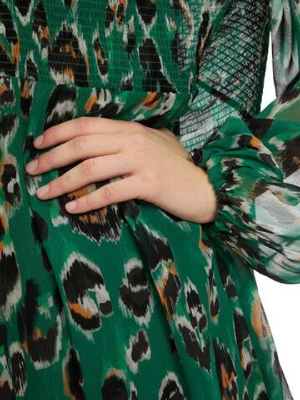 Marc Cain Платье из струящейся ткани с принтом