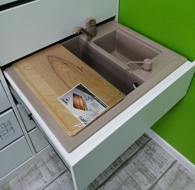 Мойка TOLERO R-109 темно-бежевый №823С, смеситель НИЗКИЙ КРАН ЭКО темно-бежевый