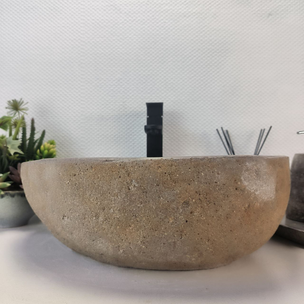 Раковина из речного камня RS-63690 (49*42*16) 0122