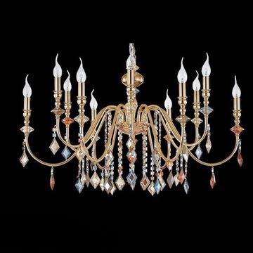 Люстра подвесная Mercedes SP6+6 золото/разноцветный Crystal Lux