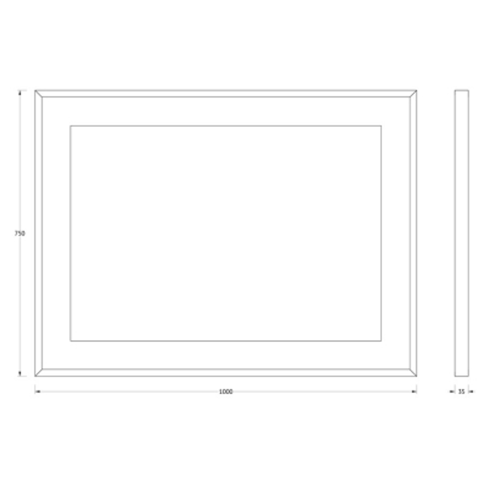 Зеркало Evoform в багетной раме со встроенным LED-светильником 25,5 W 100x75 см