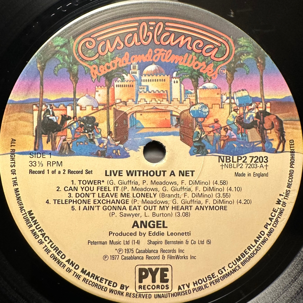 Angel - Live Without A Net 2LP (Англия 1980г.)