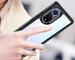 Двухкомпонентный прозрачный чехол с черными рамками для Honor 50 и Huawei Nova 9, мягкий отклик кнопок