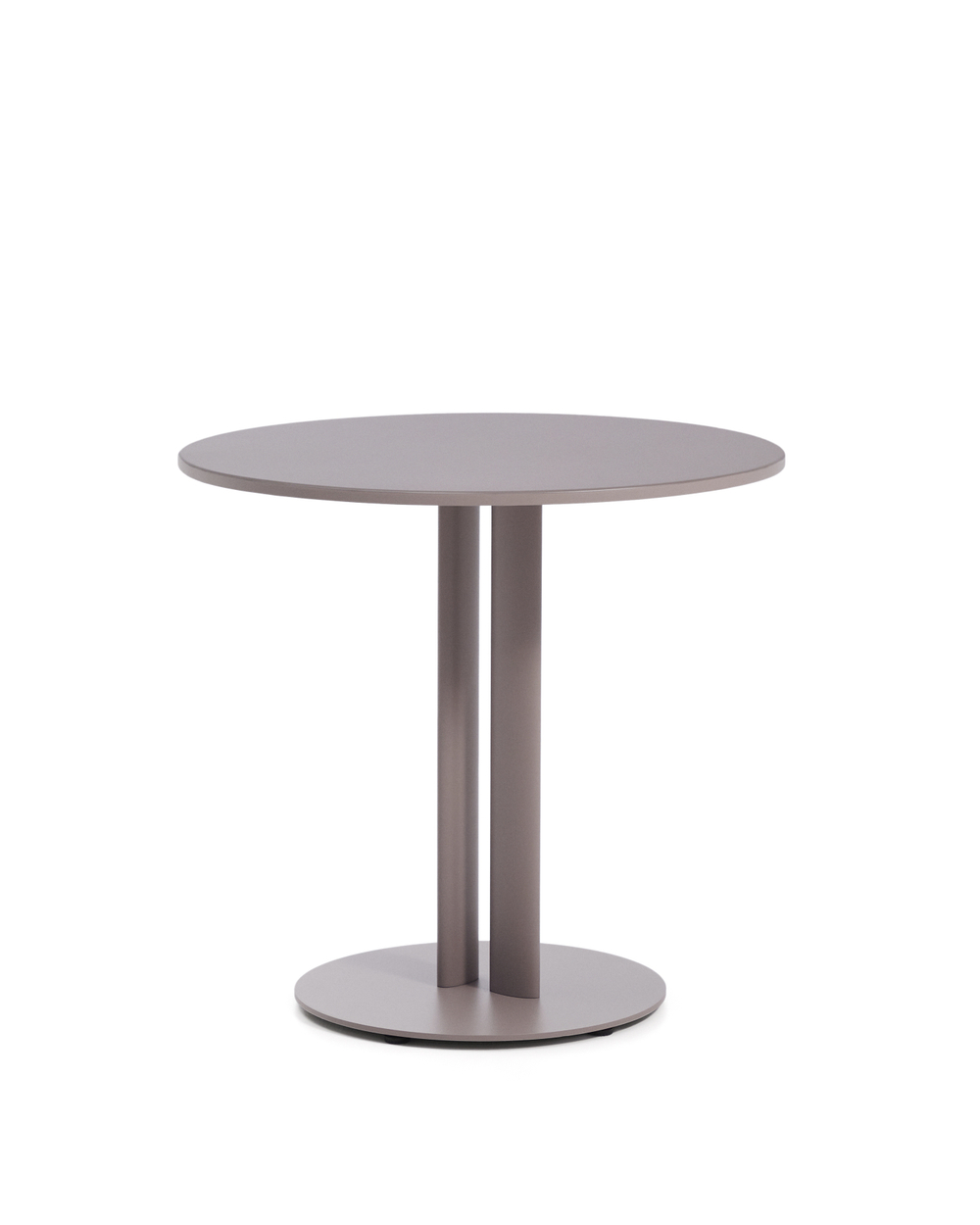 Уличный стол Sedalis из стали со столешницей из серо-коричневого алюминия Ø80 см