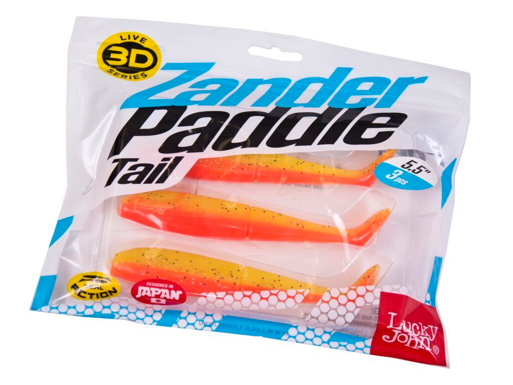 Виброхвост LJ 3D Series Zander Paddle Tail 5.5" (14 см), цвет Z08, 3 шт.