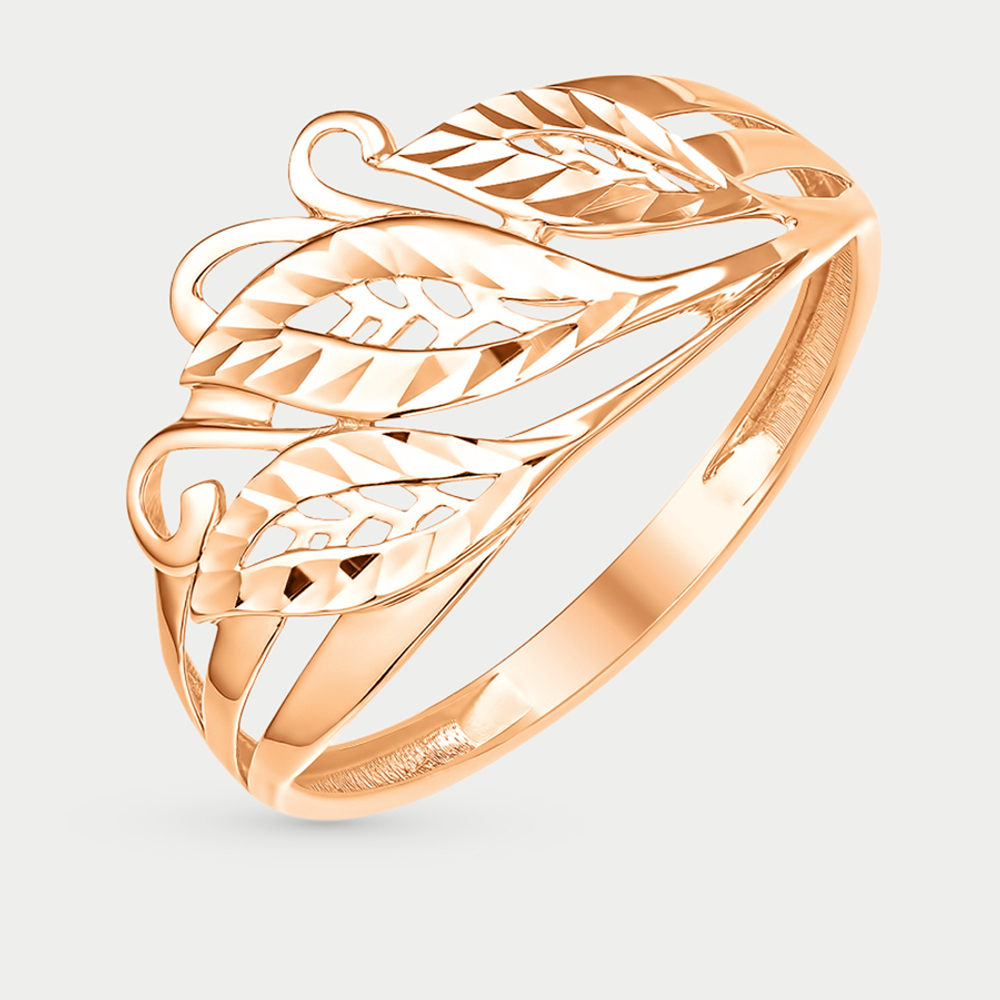 Кольцо женское из розового золота 585 пробы без вставок (арт. К11017315)