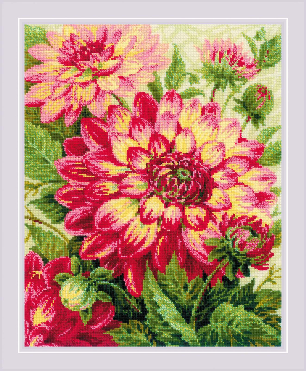 "Георгины"-1968 вышивка