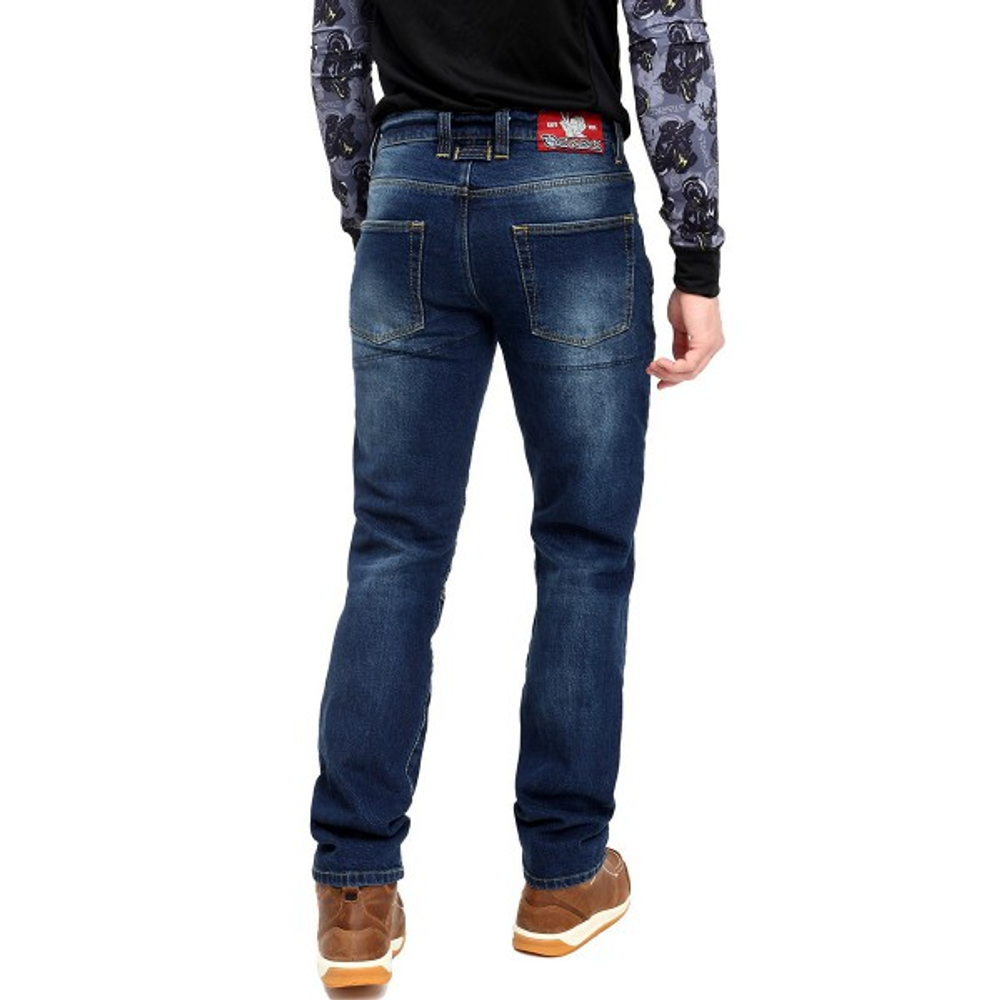 Мотоджинсы Starks SPIDER , муж., Regular fit, стрейч, Тёмный Синий, Enzim wash (40)