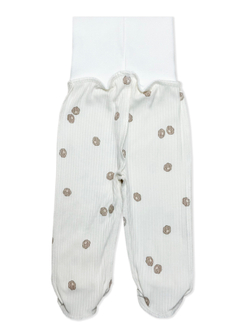 Ползунки швы наружу Лапки Рубчик Экрю RinaAmari