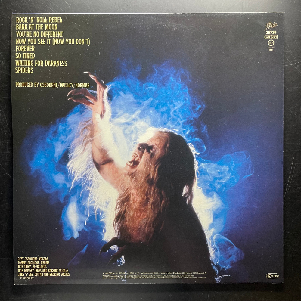 Ozzy Osbourne - Bark At The Moon (Голландия 1983г.)